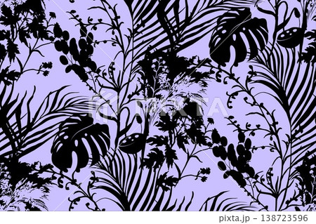 modern tropical pattern with monstera bushes in practical unisex shades modern tropical pattern with monstera bushes in practical unisex shades 138723596