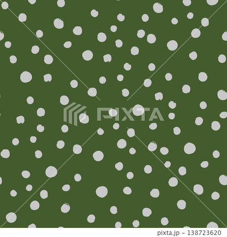 Irregular hand-drawn polka dots. A modern, trendy textile pattern. 138723620