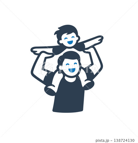 Joyful Shoulder Ride Icon Joyful Shoulder Ride Icon 138724130
