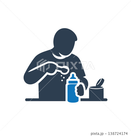 Preparing Baby Formula Nutrition Icon 138724174