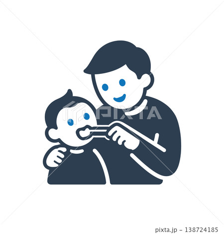 Toddler Dental Care Routine Icon Toddler Dental Care Routine Icon 138724185