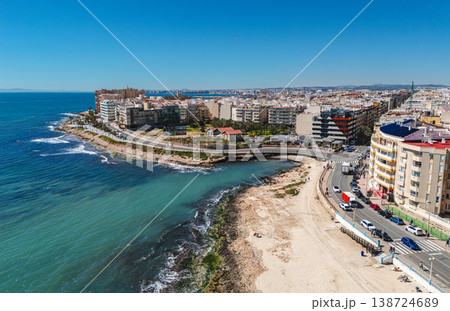 Aerial view Torrevieja beach. Costa Blanca Aerial view Torrevieja beach. Costa Blanca 138724689