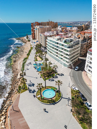 Aerial view Torrevieja beach. Costa Blanca 138724690