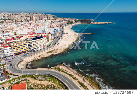 Aerial view Torrevieja beach. Costa Blanca Aerial view Torrevieja beach. Costa Blanca 138724697