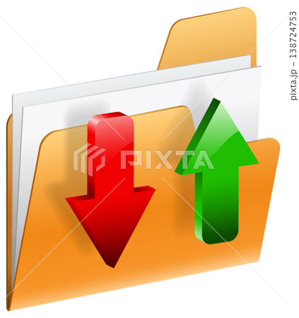 Download and Upload Folder Icon 138724753