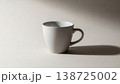 Highquality image capturing white porcelain mug softly lit 138725002