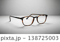 Sophisticated metal square spectacles with precise geometry and shadowing 138725003