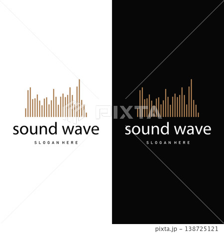 Vibrant music logo featuring sound bars for entertainment and streaming services Vibrant music logo featuring sound bars for entertainment and streaming services 138725121