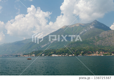 Lake Como panoramic view with mountains Italy Lake Como panoramic view with mountains Italy 138725387