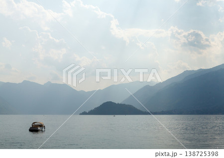 Lake Como panoramic view with mountains Italy Lake Como panoramic view with mountains Italy 138725398