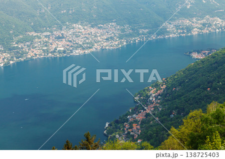 Varenna village with mountains on Lake Como Italy Varenna village with mountains on Lake Como Italy 138725403