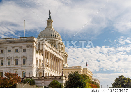 The U.S. Capitol in Washington, D.C., surrounded by vibrant autumn foliage The U.S. Capitol in Washington, D.C., surrounded by vibrant autumn foliage 138725437
