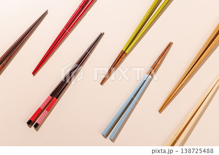 Assorted Wooden Chopsticks Minimal Pattern Assorted Wooden Chopsticks Minimal Pattern 138725488