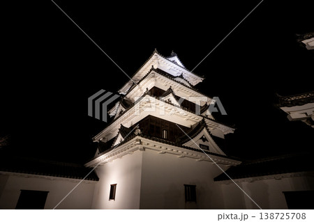夜の大洲城の風景(大洲市) 夜の大洲城の風景(大洲市) 138725708