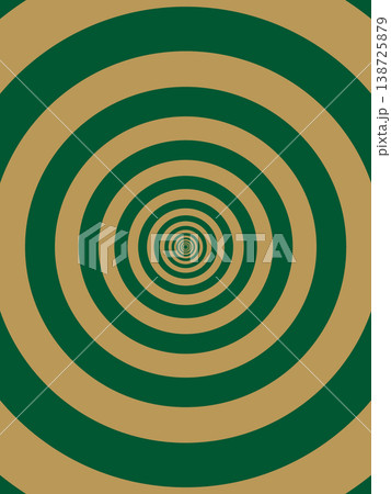 偽金と深緑色の輪の連続の背景素材 138725879