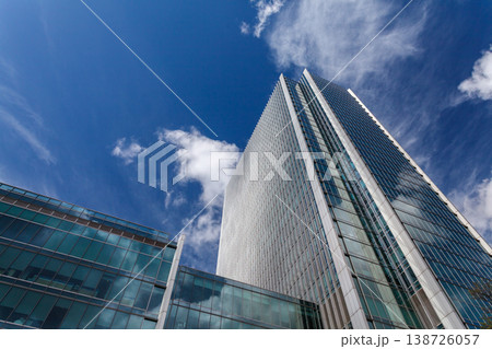 Financial district with modern skyscrapers 138726057