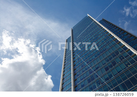 Financial district with modern skyscrapers 138726059