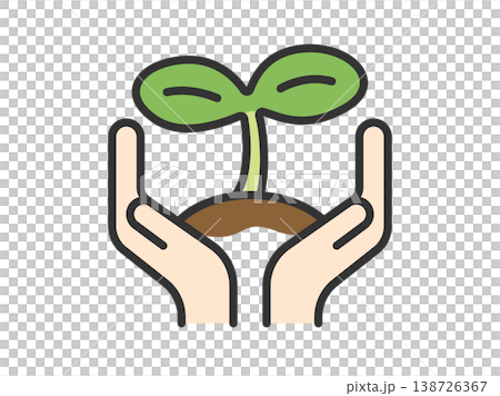 Illustration of an icon for environmental conservation and protection (line drawing, color) Illustration of an icon for environmental conservation and protection (line drawing, color) 138726367