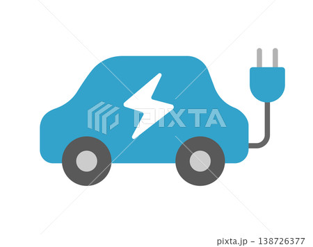 電気自動車のアイコンのイラスト 電気自動車のアイコンのイラスト 138726377