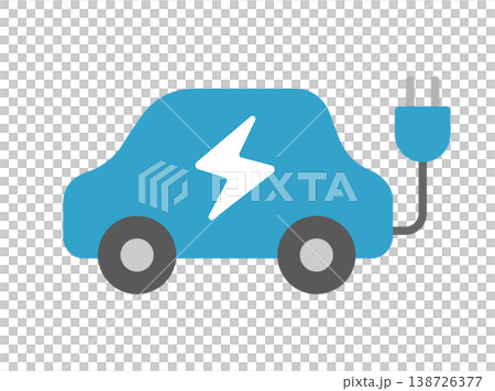 電気自動車のアイコンのイラスト 電気自動車のアイコンのイラスト 138726377