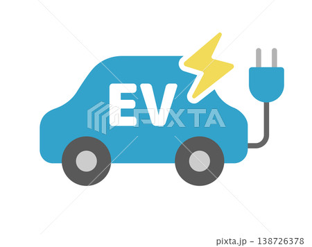 EV自動車のアイコンのイラスト 138726378