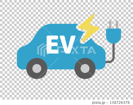 EV自動車のアイコンのイラスト 138726378