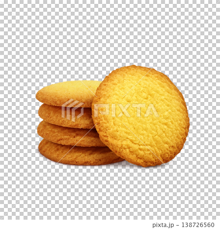 Realistic Cookie Illustrations Realistic Cookie Illustrations 138726560
