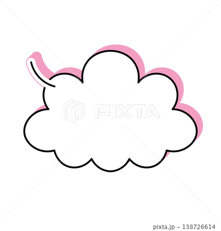 吹き出し 雲型のシンプルなイラスト 138726614