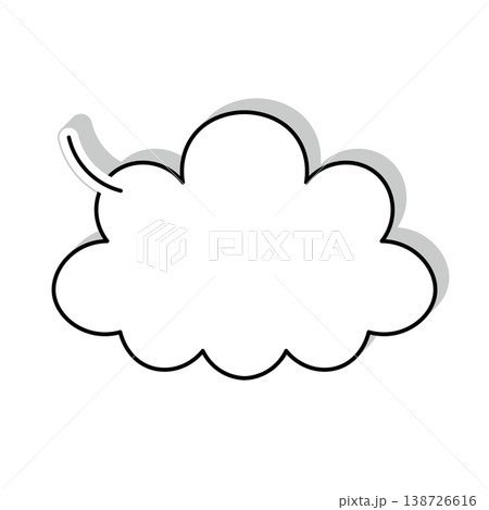吹き出し 雲型のシンプルなイラスト 吹き出し 雲型のシンプルなイラスト 138726616