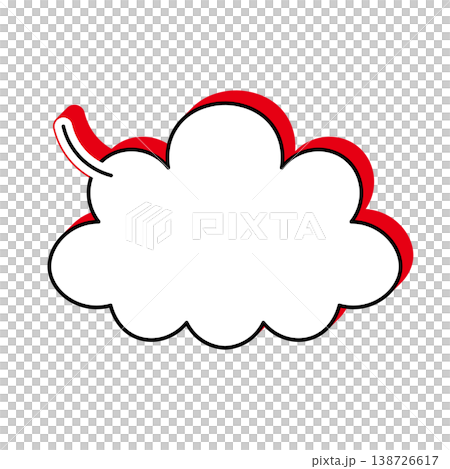 Simple illustration of a cloud-shaped speech bubble Simple illustration of a cloud-shaped speech bubble 138726617
