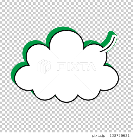 Simple illustration of a cloud-shaped speech bubble 138726621