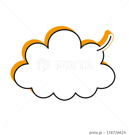 吹き出し 雲型のシンプルなイラスト 138726624