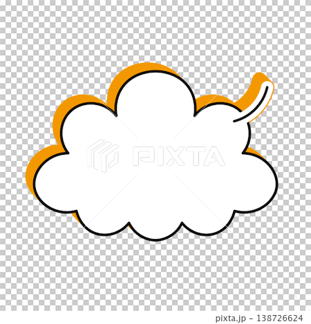 吹き出し 雲型のシンプルなイラスト 138726624