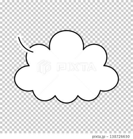 一個簡單的雲朵形對話框示意圖。 一個簡單的雲朵形對話框示意圖。 138726630