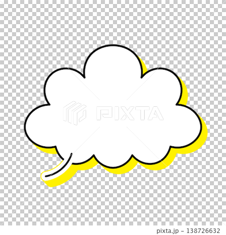 Simple illustration of a cloud-shaped speech bubble Simple illustration of a cloud-shaped speech bubble 138726632
