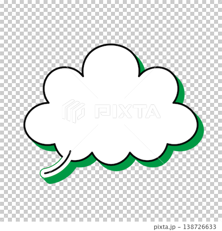 Simple illustration of a cloud-shaped speech bubble 138726633