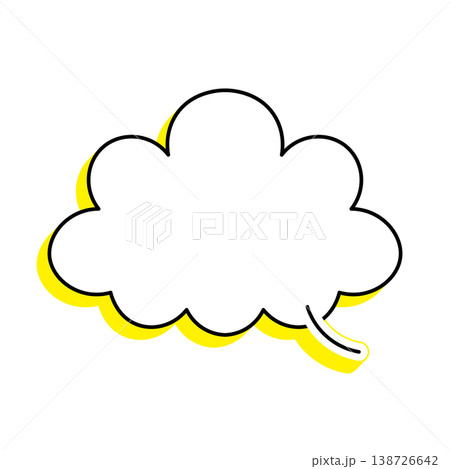 吹き出し 雲型のシンプルなイラスト 吹き出し 雲型のシンプルなイラスト 138726642