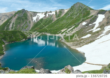 深い青を湛える高山の池 深い青を湛える高山の池 138728726