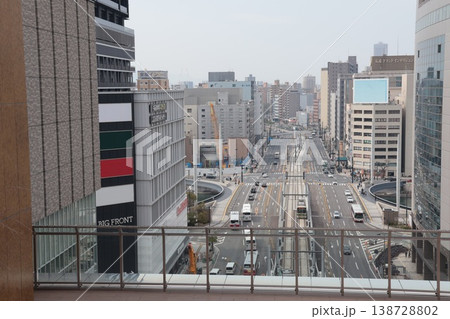 広島駅ビルの屋上から望む広島駅前の街並み 広島駅ビルの屋上から望む広島駅前の街並み 138728802