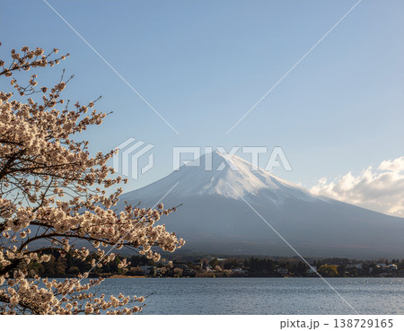 登頂の喜びを噛みしめる。夕暮れの北アルプス山頂で絶景を眺める登山者 138729165