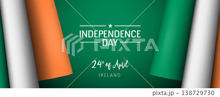 Ireland independence day vector banner, greeting card 138729730