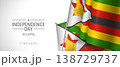 Zimbabwe happy independence day greeting card, banner vector illustration 138729737