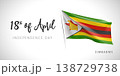 Zimbabwe independence day vector banner, greeting card. 138729738