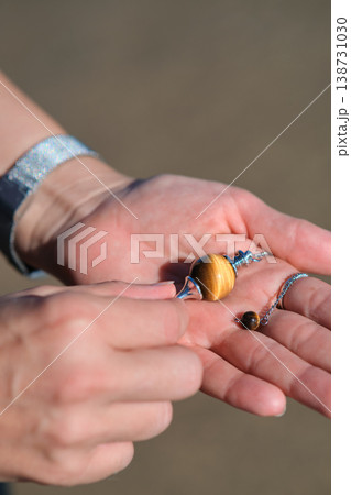 close-up of a pendulum in your hand 138731030