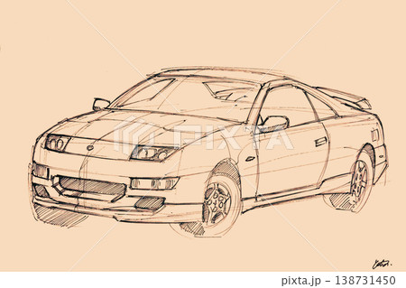 【日本車】スポーツカー イラスト画像 【日本車】スポーツカー イラスト画像 138731450