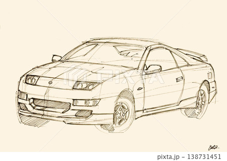 【日本車】スポーツカー イラスト画像 【日本車】スポーツカー イラスト画像 138731451