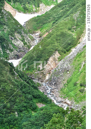 夏の立山、ソーメン滝を望む 138733926