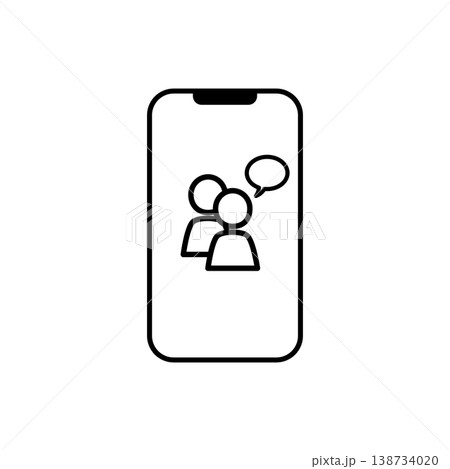 スマホのグループチャット、コミュニティのイラスト 138734020