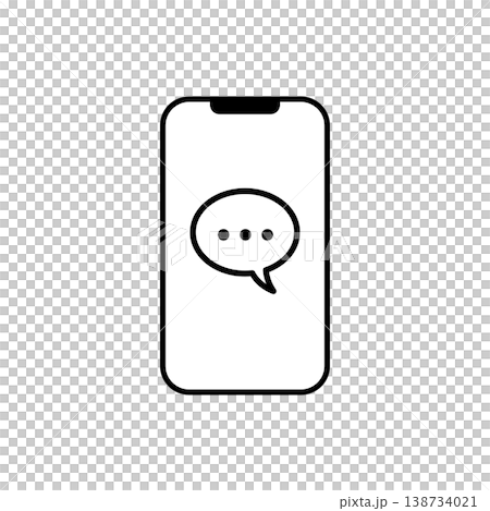 輸入時的對話氣泡圖示（智慧型手機螢幕插圖） 138734021