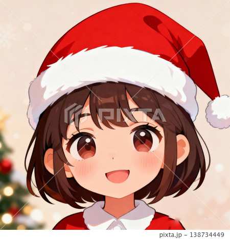 クリスマスにサンタのコスプレをした女の子 クリスマスにサンタのコスプレをした女の子 138734449